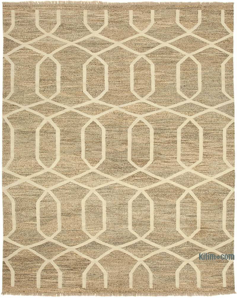 New Contemporary Handwoven Kilim Rug - 8' 2" x 10' 2" (98" x 122") - Vintage Yarn - K0039695