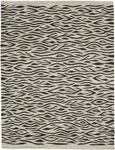 New Contemporary Handwoven Kilim Rug - 8' 2" x 10' 8" (98" x 128") - Vintage Yarn