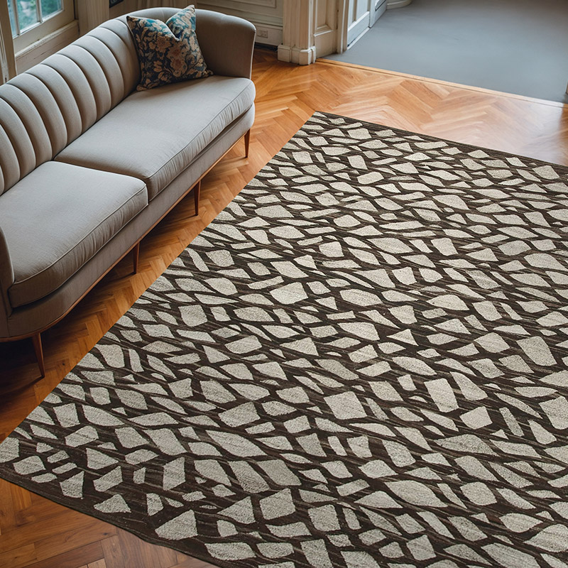 New Contemporary Handwoven Kilim Rug - 8' 1" x 10' 1" (97" x 121") - Vintage Yarn - K0039714