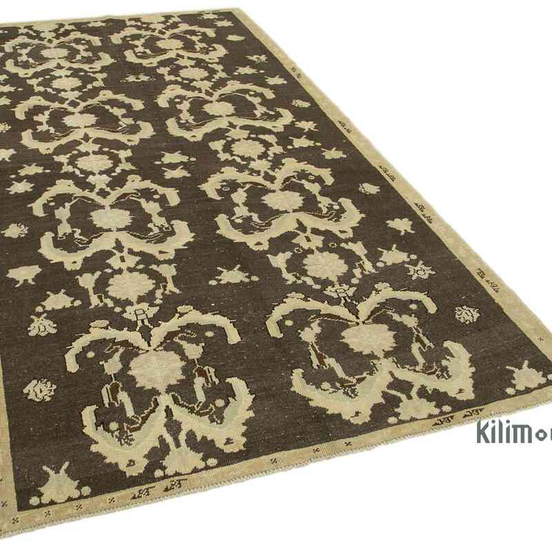 All Wool Hand-Knotted Vintage Turkish Rug - 5' 1" x 9' 1" (61" x 109") - K0039782