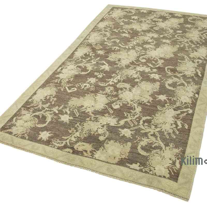 All Wool Hand-Knotted Vintage Turkish Rug - 4' 4" x 8'  (52" x 96") - K0039790