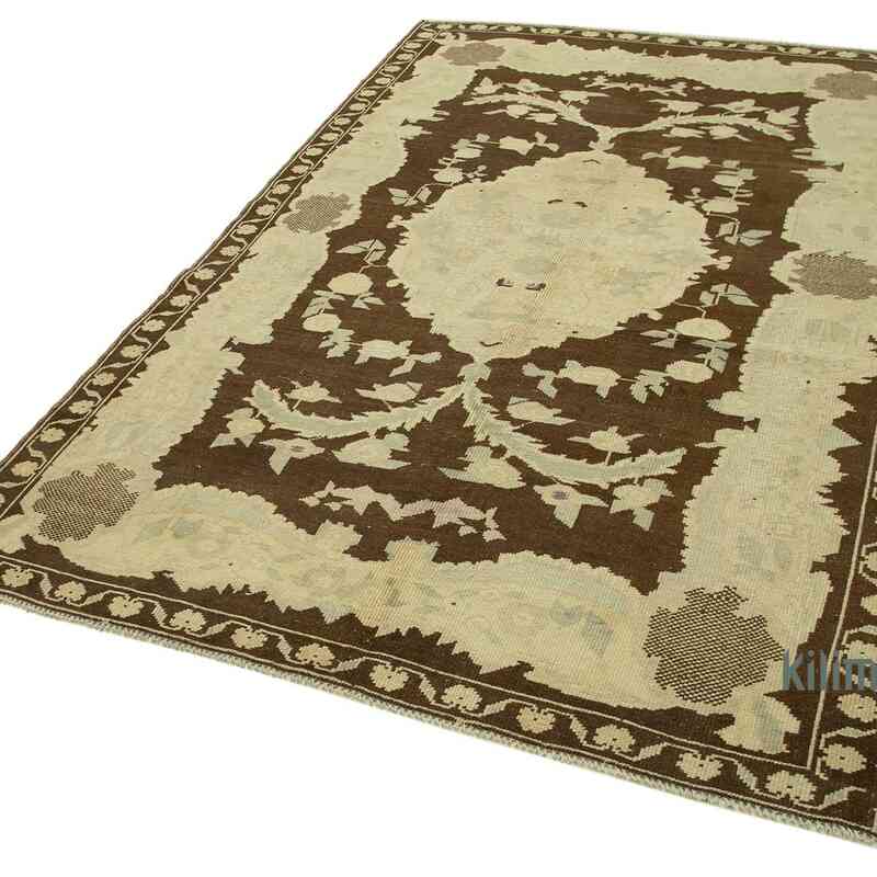 All Wool Hand-Knotted Vintage Turkish Rug - 4' 10" x 7' 6" (58" x 90") - K0039792