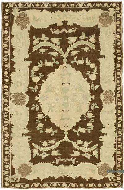 All Wool Hand-Knotted Vintage Turkish Rug - 4' 10" x 7' 6" (58" x 90")