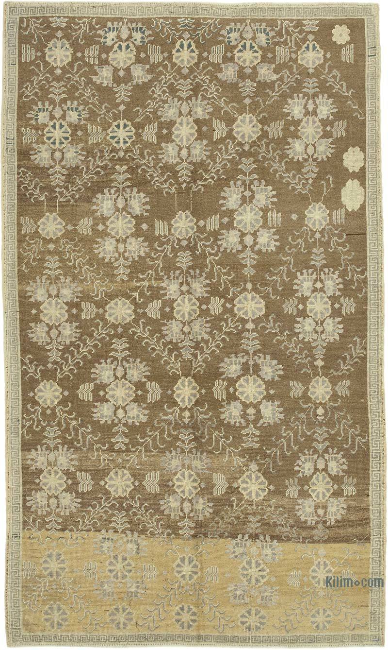 All Wool Hand-Knotted Vintage Turkish Rug - 4' 11" x 8' 3" (59" x 99") - K0039802