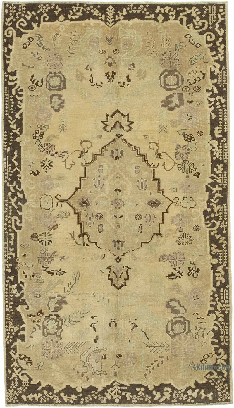 All Wool Hand-Knotted Vintage Turkish Rug - 4' 11" x 8' 9" (59" x 105") - K0039810