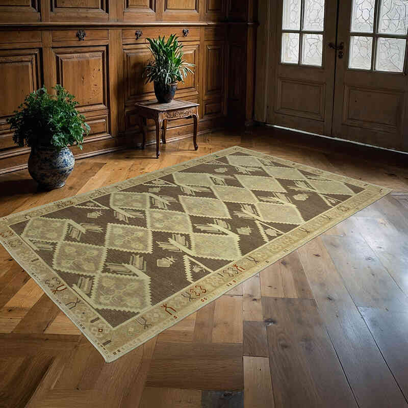El Dokuma Vintage Halı - 160 cm x 255 cm - K0039812