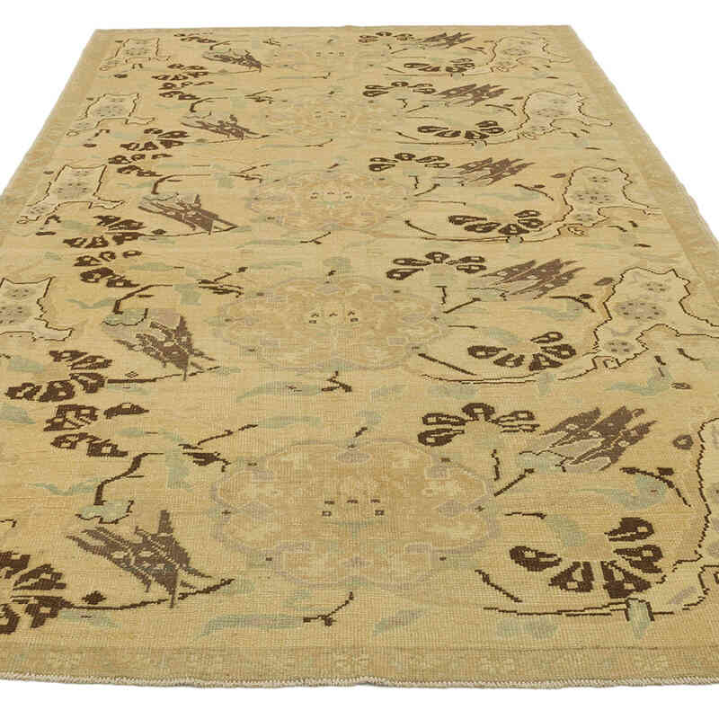 All Wool Hand-Knotted Vintage Turkish Rug - 5' 1" x 9' 3" (61" x 111") - K0039813