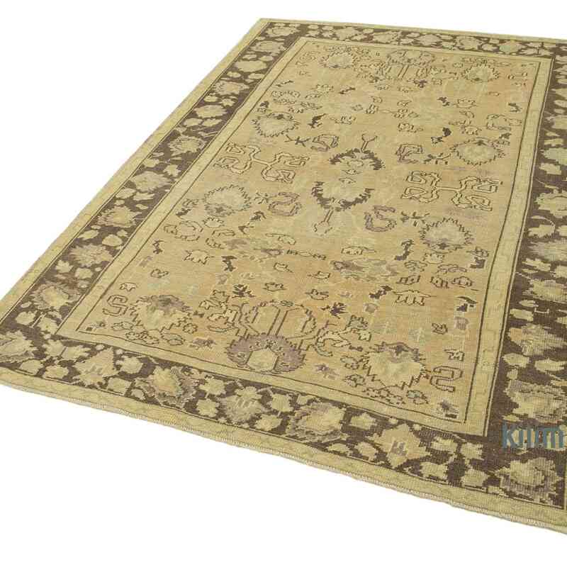 All Wool Hand-Knotted Vintage Turkish Rug - 4' 11" x 7' 4" (59" x 88") - K0039826
