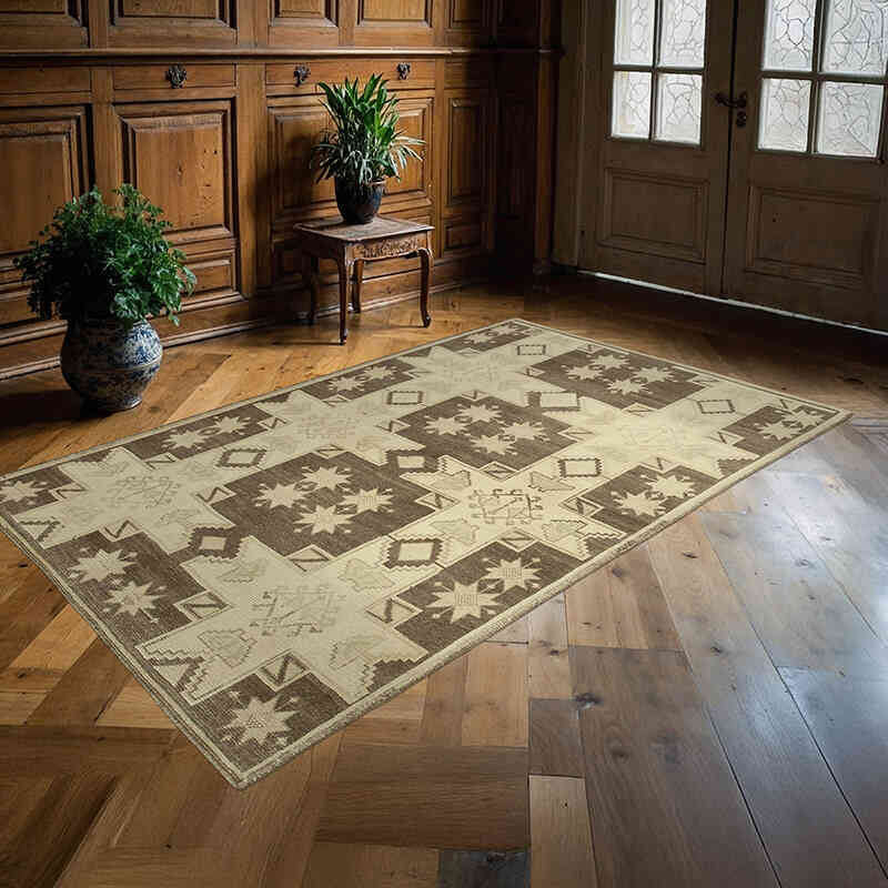 El Dokuma Vintage Halı - 138 cm x 224 cm - K0039831