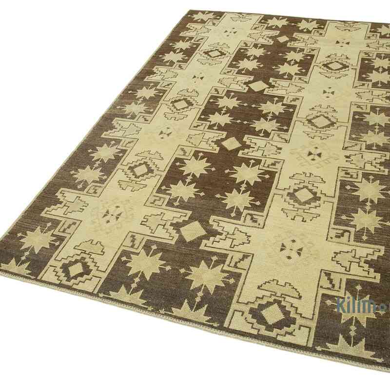 All Wool Hand-Knotted Vintage Turkish Rug - 4' 5" x 7' 9" (53" x 93") - K0039837