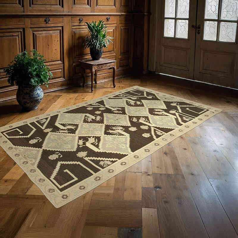 El Dokuma Vintage Halı - 140 cm x 231 cm - K0039847