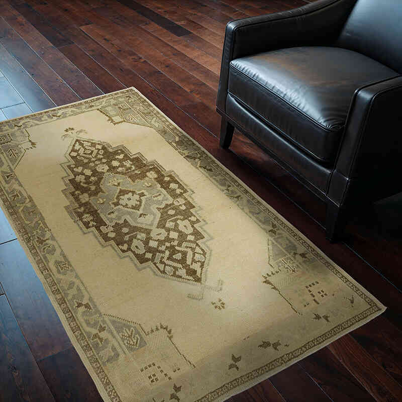 El Dokuma Vintage Halı - 102 cm x 163 cm - K0039857