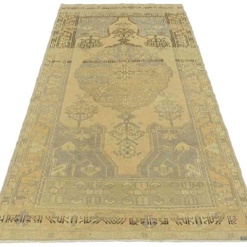 All Wool Hand-Knotted Vintage Turkish Rug - 3' 5" x 6' 11" (41" x 83") - K0039899
