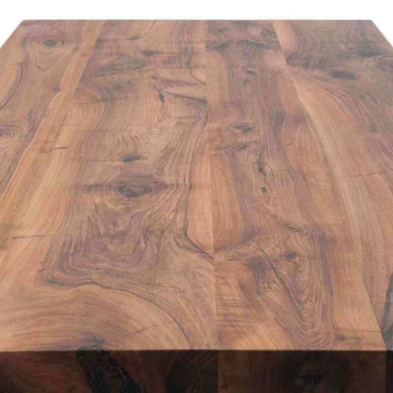 Walnut Table with Sand Cast Aluminium Legs - K0040424