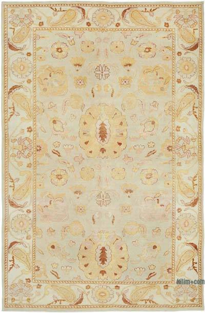 New Hand Knotted Wool Oushak Rug - 5' 8" x 8' 9" (68" x 105")