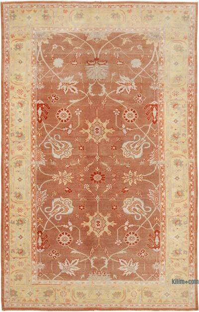 New Hand Knotted Wool Oushak Rug - 5' 9" x 8' 11" (69" x 107")