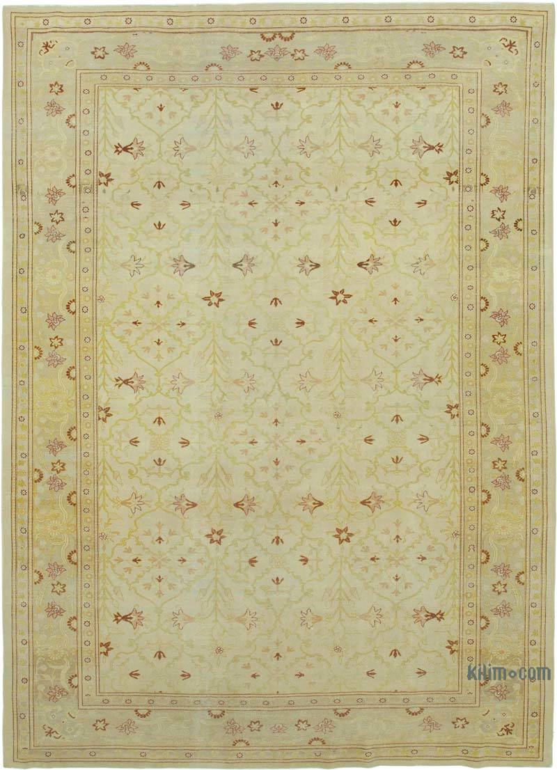 New Hand Knotted Wool Oushak Rug - 9' 7" x 13' 3" (115" x 159") - K0040512
