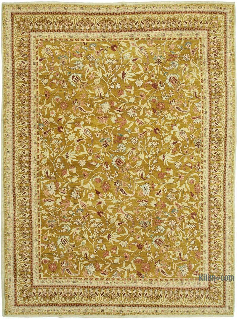New Hand Knotted Wool Oushak Rug - 8' 11" x 11' 11" (107" x 143") - K0040529