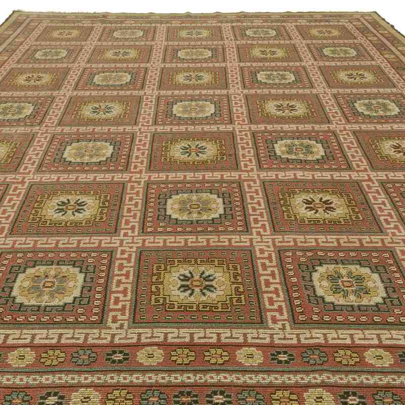 New Hand Knotted Wool Oushak Rug - 9'  x 11' 10" (108" x 142") - K0040530