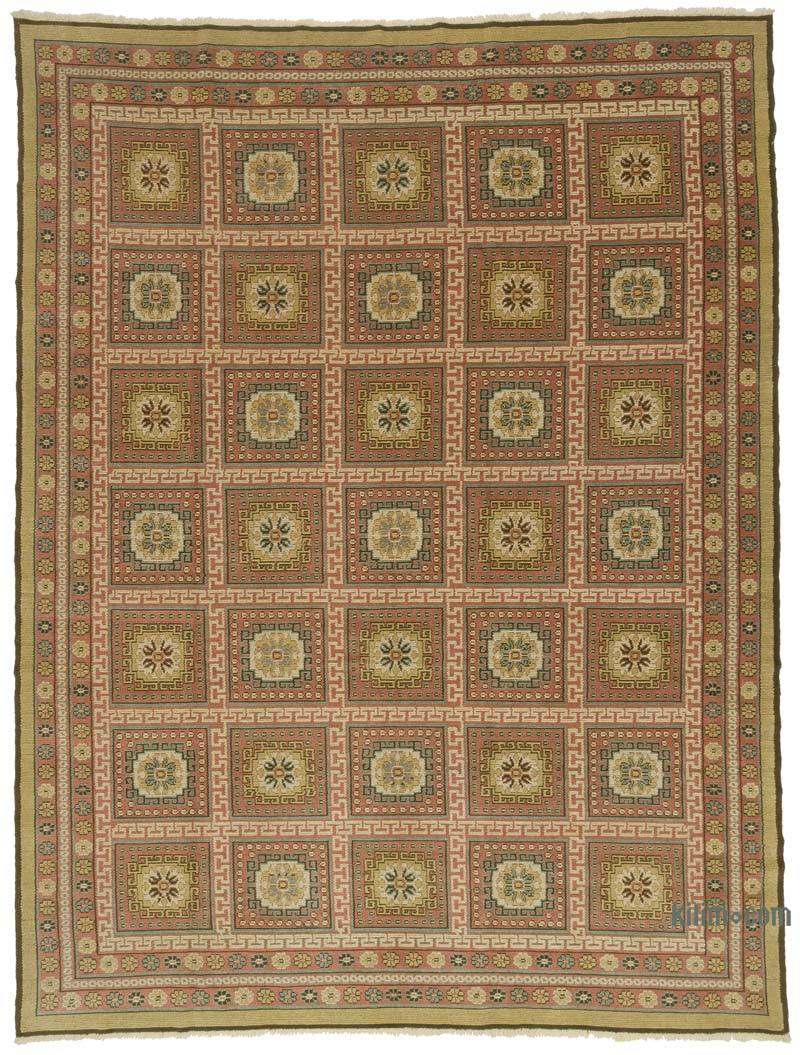 New Hand Knotted Wool Oushak Rug - 9'  x 11' 10" (108" x 142") - K0040530