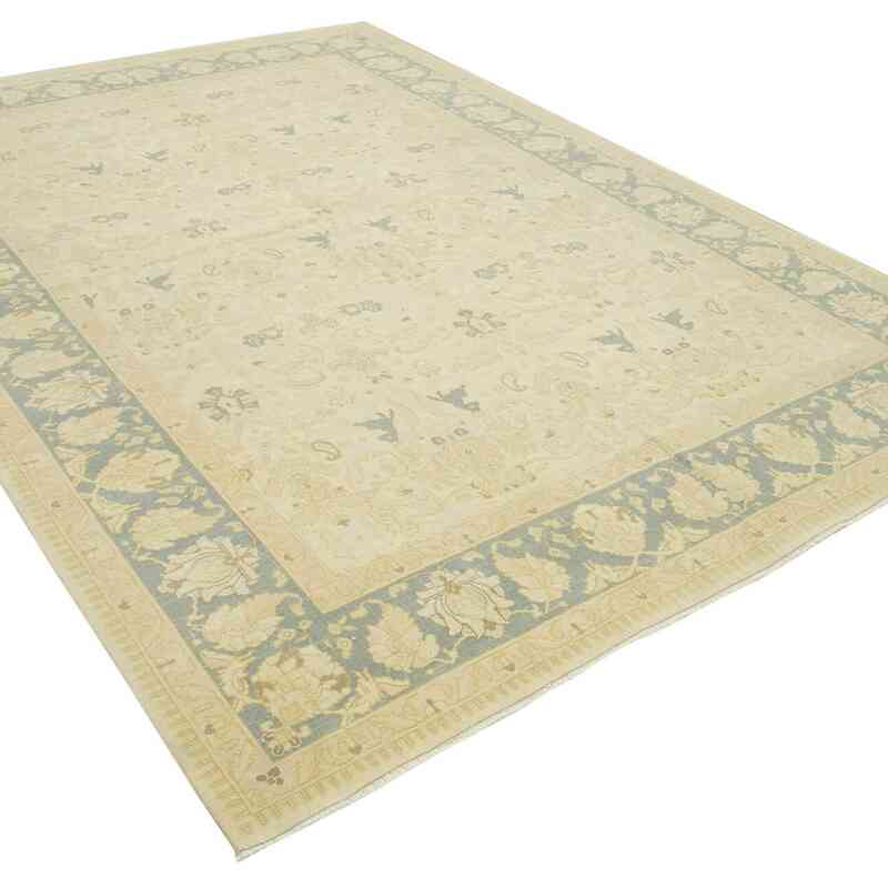 New Hand Knotted Wool Oushak Rug - 7' 9" x 10' 7" (93" x 127") - K0040537