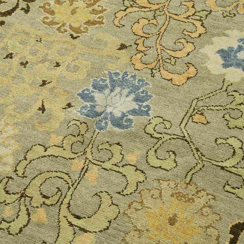 New Hand Knotted Wool Oushak Rug - 8'  x 9' 11" (96" x 119") - K0040542