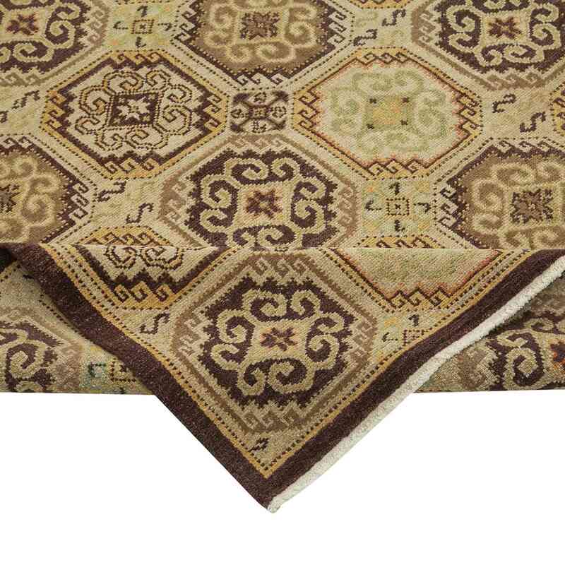 New Hand Knotted Wool Oushak Rug - 8'  x 10' 5" (96" x 125") - K0040543