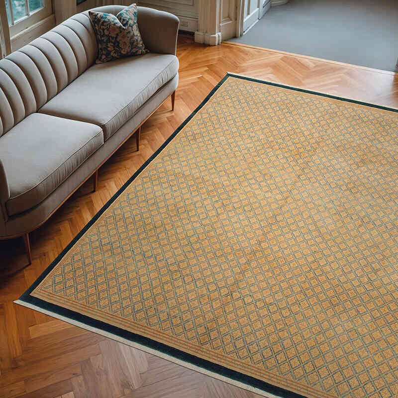 New Hand Knotted Wool Oushak Rug - 8' 1" x 9' 11" (97" x 119") - K0040549