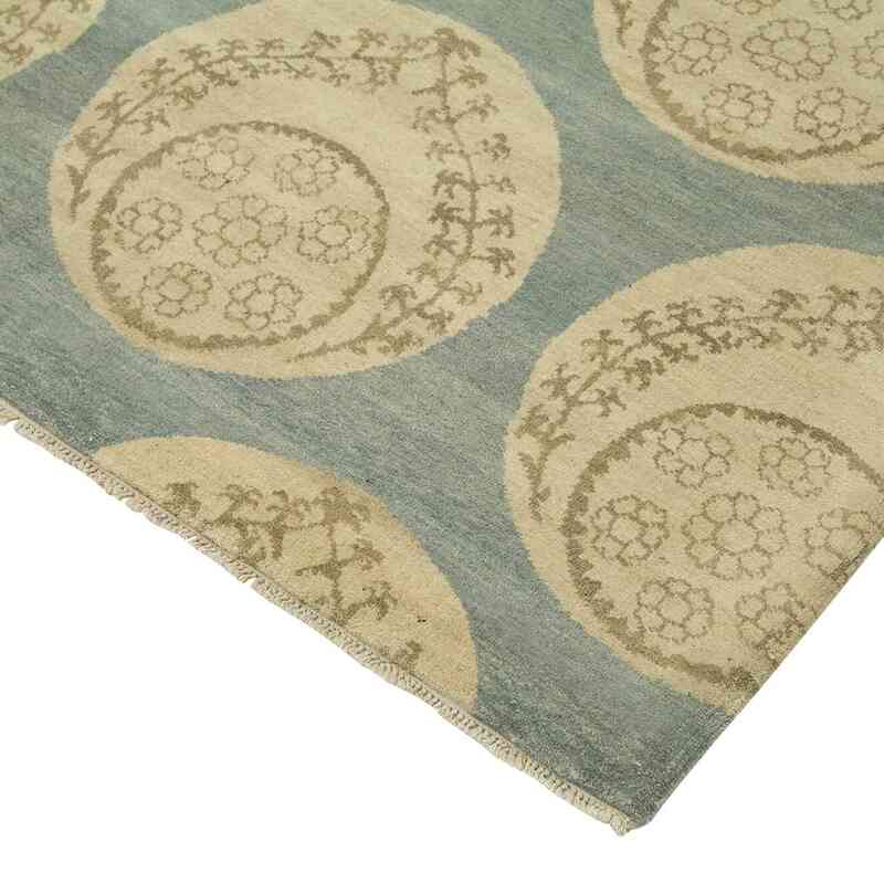 New Hand Knotted Wool Oushak Rug - 8'  x 10' 2" (96" x 122") - K0040550