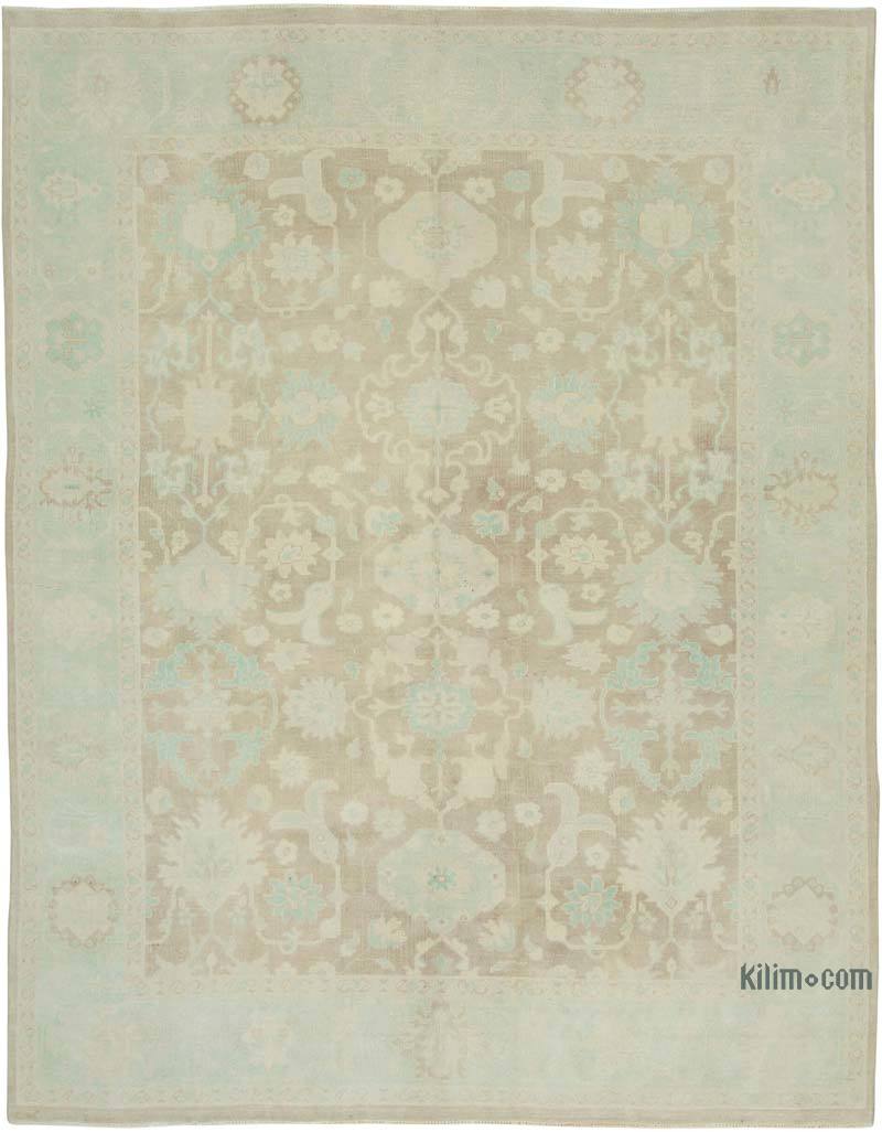 New Hand Knotted Wool Oushak Rug - 7' 10" x 11' 8" (94" x 140") - K0040552