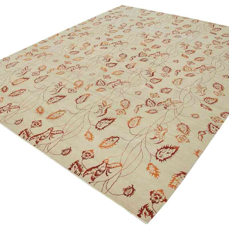 New Hand Knotted Wool Rug - 7' 10" x 9' 11" (94" x 119") - K0040555