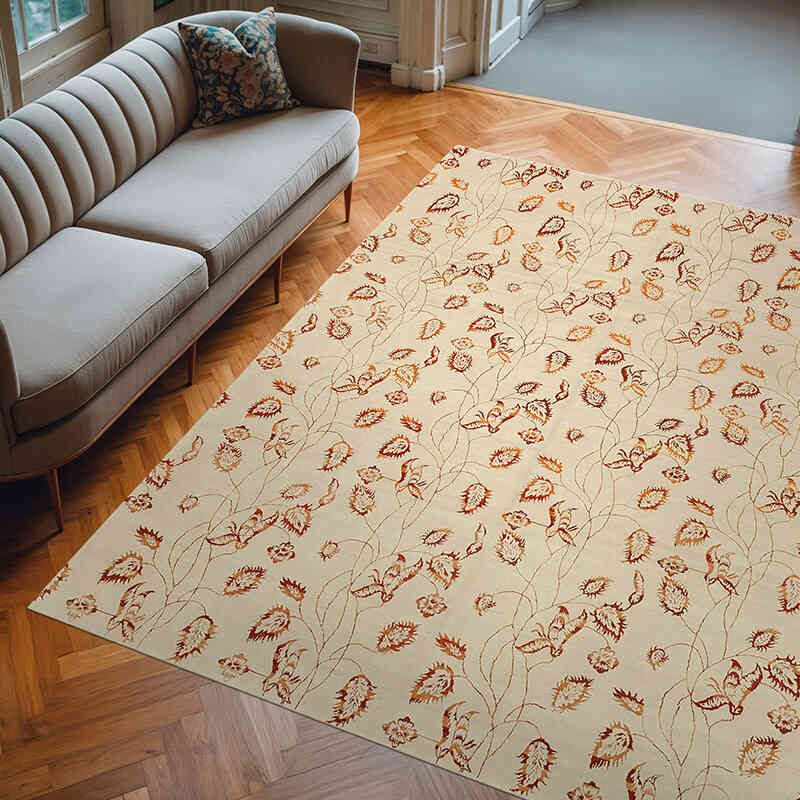 New Hand Knotted Wool Rug - 7' 10" x 9' 11" (94" x 119") - K0040555