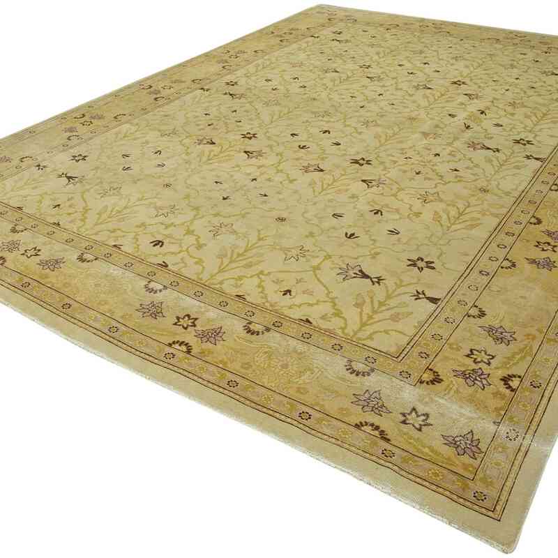 New Hand Knotted Wool Oushak Rug - 9' 11" x 13' 4" (119" x 160") - K0040558
