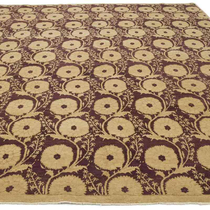 New Hand Knotted Wool Oushak Rug - 7'  x 8' 10" (84" x 106") - K0040563
