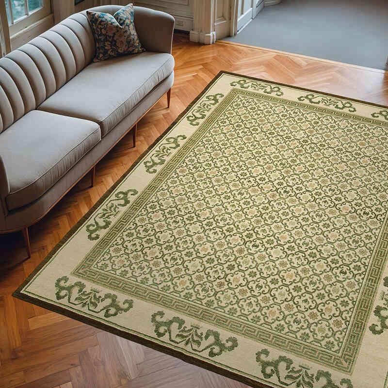 Nueva Alfombra Oushak Tejida a Mano - 244 cm x 306 cm - K0040568