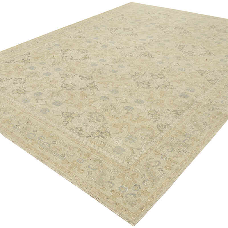 New Hand Knotted Wool Oushak Rug - 9'  x 11' 7" (108" x 139") - K0040574