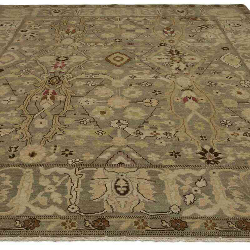 New Hand Knotted Wool Oushak Rug - 7' 10" x 9' 10" (94" x 118") - K0040577