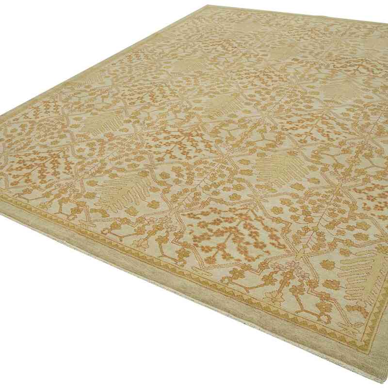 New Hand Knotted Wool Oushak Rug - 9'  x 12'  (108" x 144") - K0040581