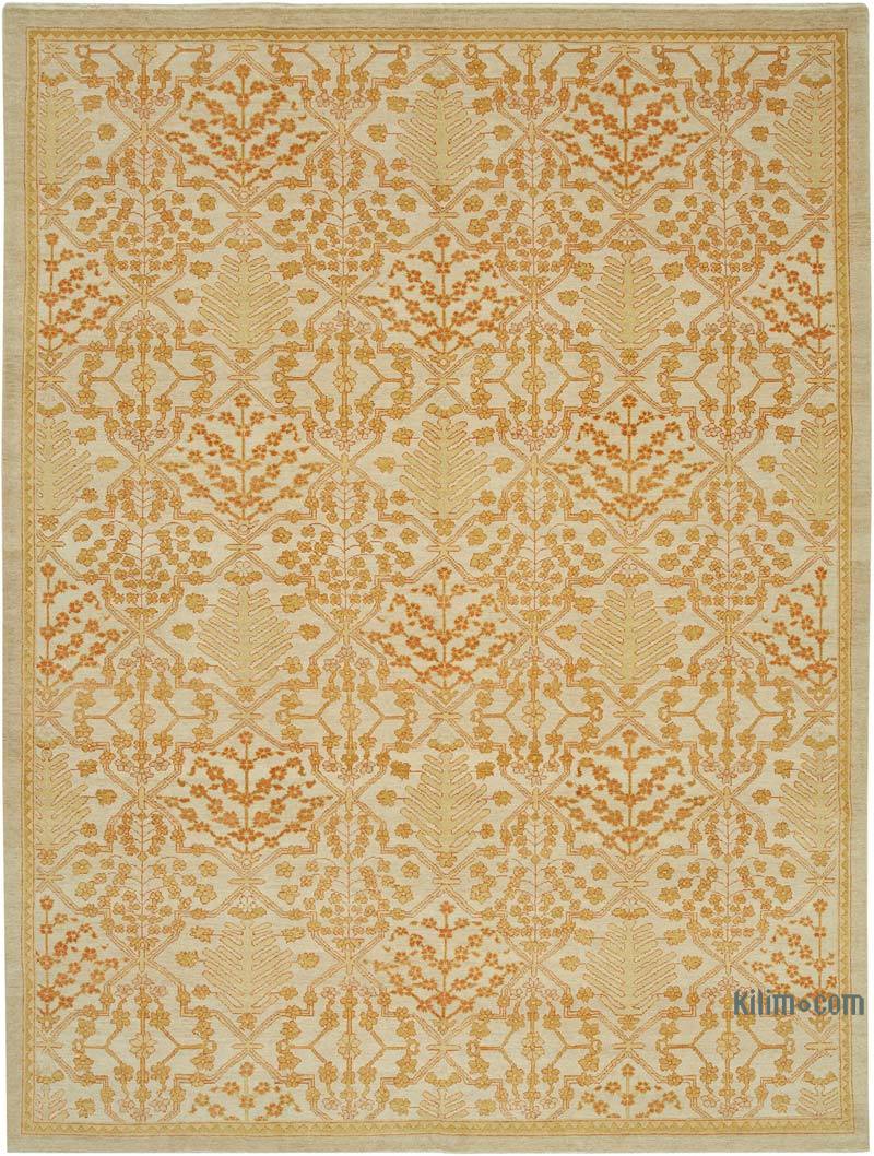 New Hand Knotted Wool Oushak Rug - 9'  x 12'  (108" x 144") - K0040581