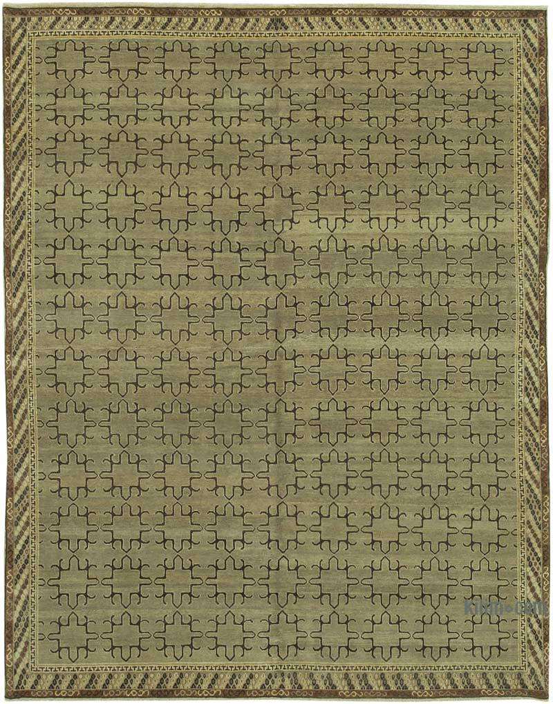 New Hand Knotted Wool Oushak Rug - 8'  x 10' 1" (96" x 121") - K0040582
