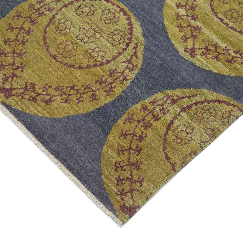 New Hand Knotted Wool Oushak Rug - 5' 11" x 8'  (71" x 96") - K0040586