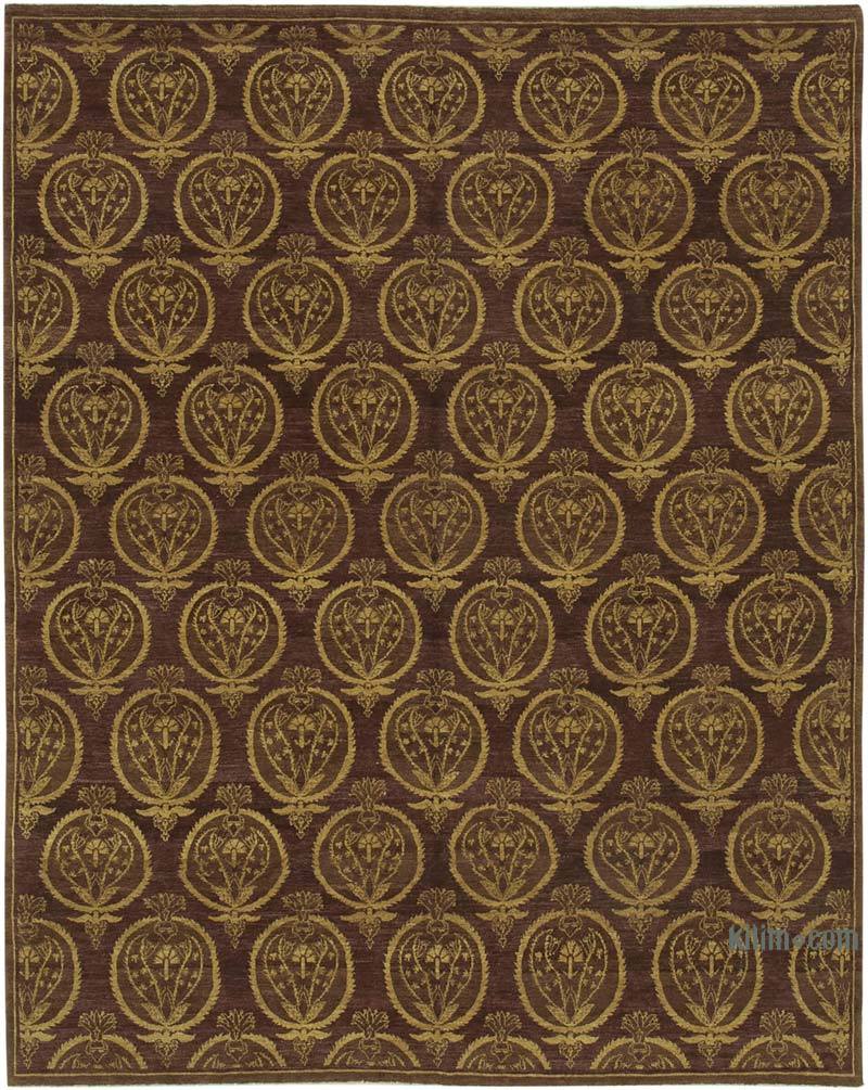 New Hand Knotted Wool Oushak Rug - 7' 9" x 9' 10" (93" x 118") - K0040588