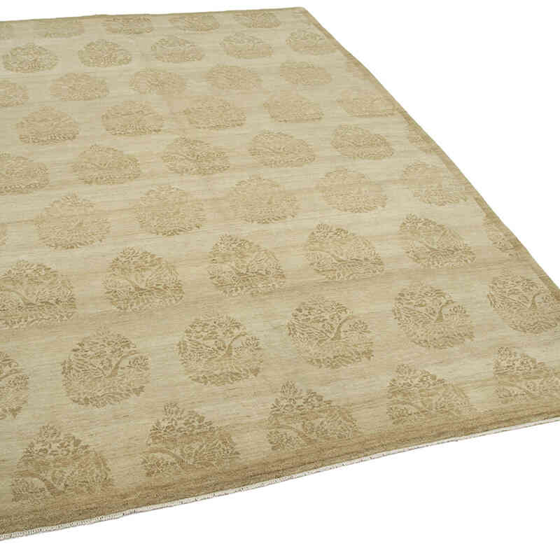 New Hand Knotted Wool Oushak Rug - 5' 11" x 8' 7" (71" x 103") - K0040591