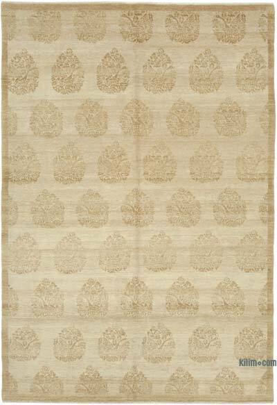 New Hand Knotted Wool Oushak Rug - 5' 11" x 8' 7" (71" x 103")