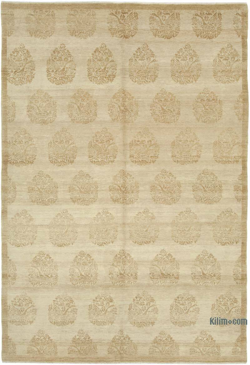New Hand Knotted Wool Oushak Rug - 5' 11" x 8' 7" (71" x 103") - K0040591