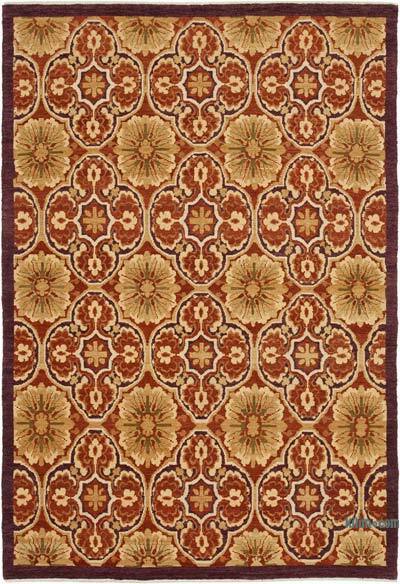 New Hand Knotted Wool Oushak Rug - 6'  x 8' 8" (72" x 104")