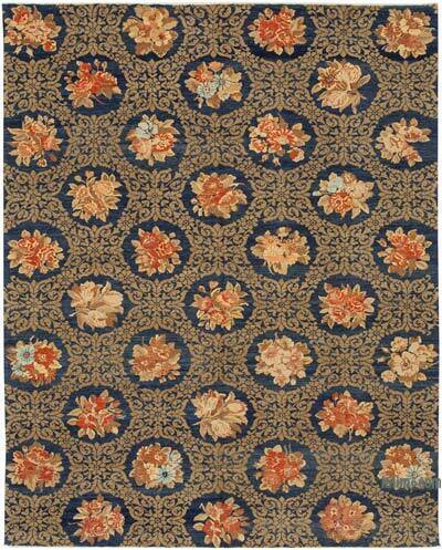 New Hand Knotted Wool Oushak Rug - 8'  x 9' 11" (96" x 119")