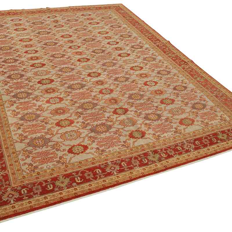 New Hand Knotted Wool Oushak Rug - 8'  x 9' 10" (96" x 118") - K0040604