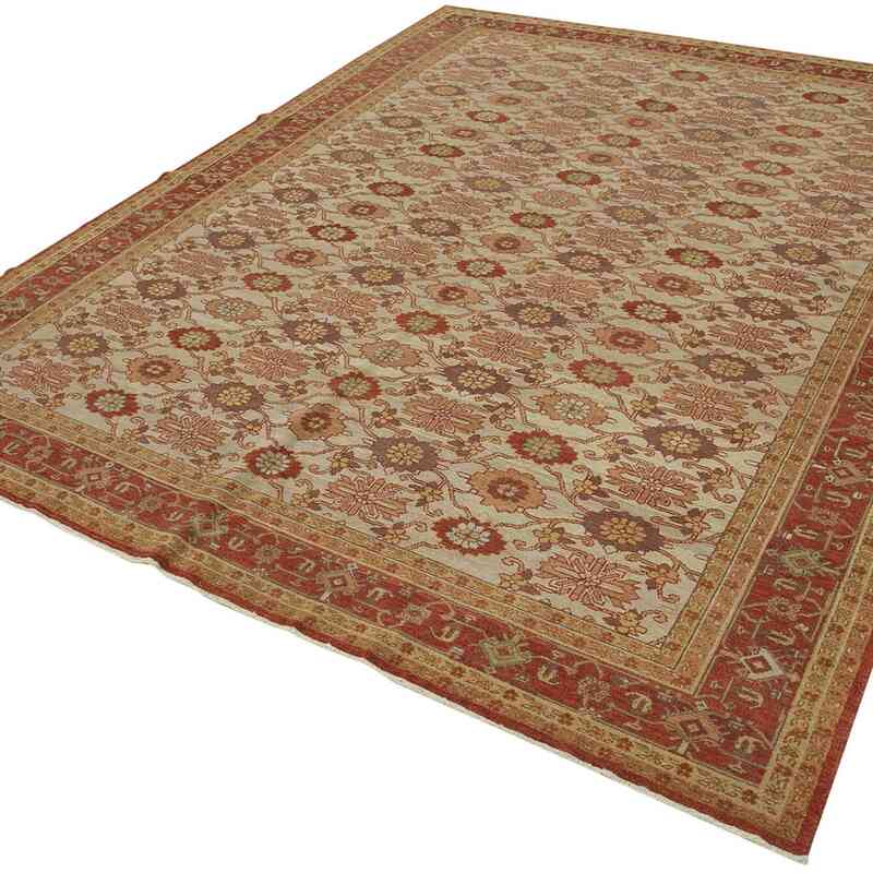 New Hand Knotted Wool Oushak Rug - 8'  x 9' 10" (96" x 118") - K0040604