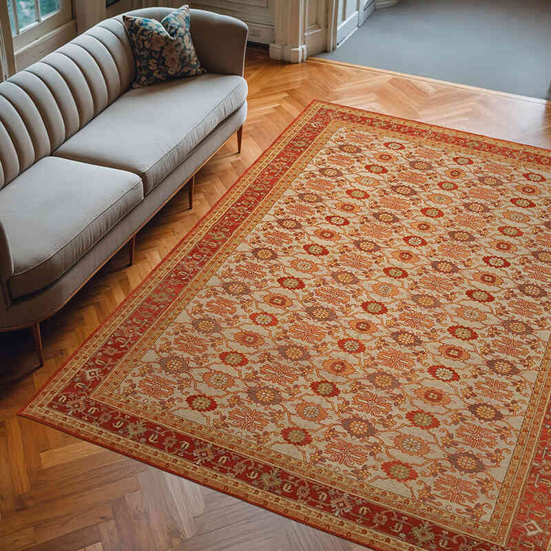 Nueva Alfombra Oushak Tejida a Mano - 244 cm x 300 cm - K0040604